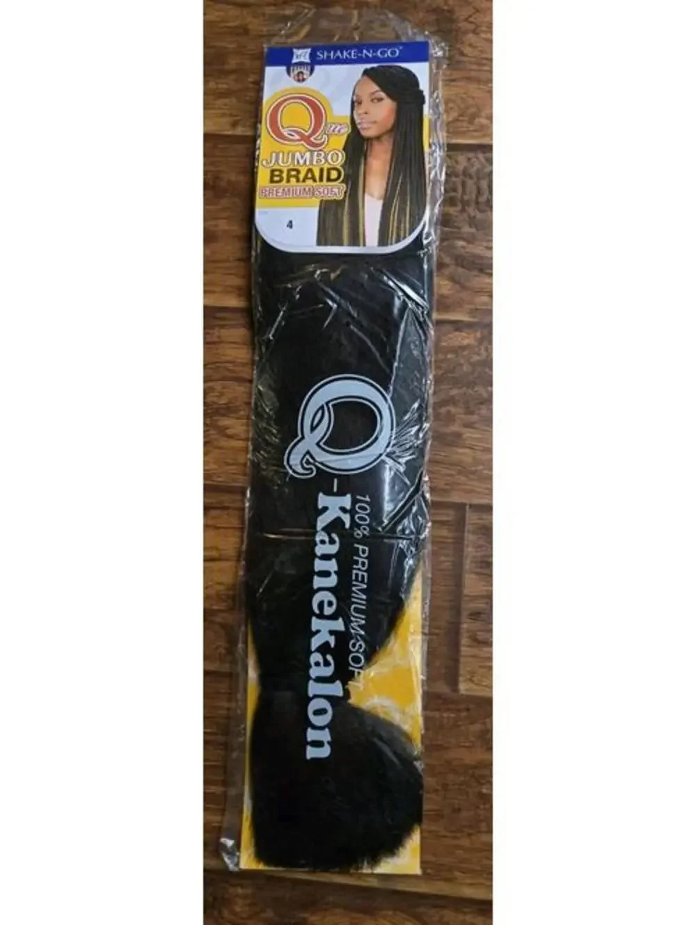 Shake-N-Go Que Jumbo Braid Hair Extensions Premium Soft Color 4 Dark Brown